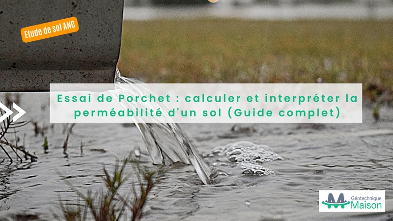 Essai de Porchet en cours de réalisation pour mesurer la perméabilité d’un sol dans le cadre d’une étude ANC