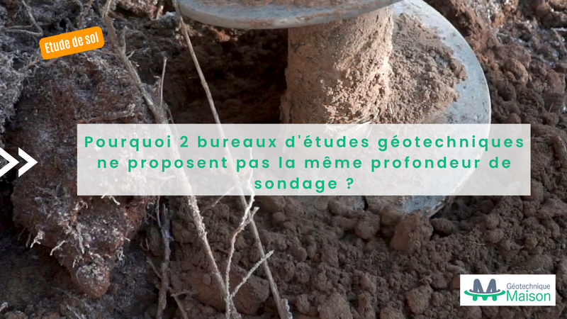 Comparaison de la profondeur de sondage géotechnique entre deux bureaux d'études pour un même projet de construction